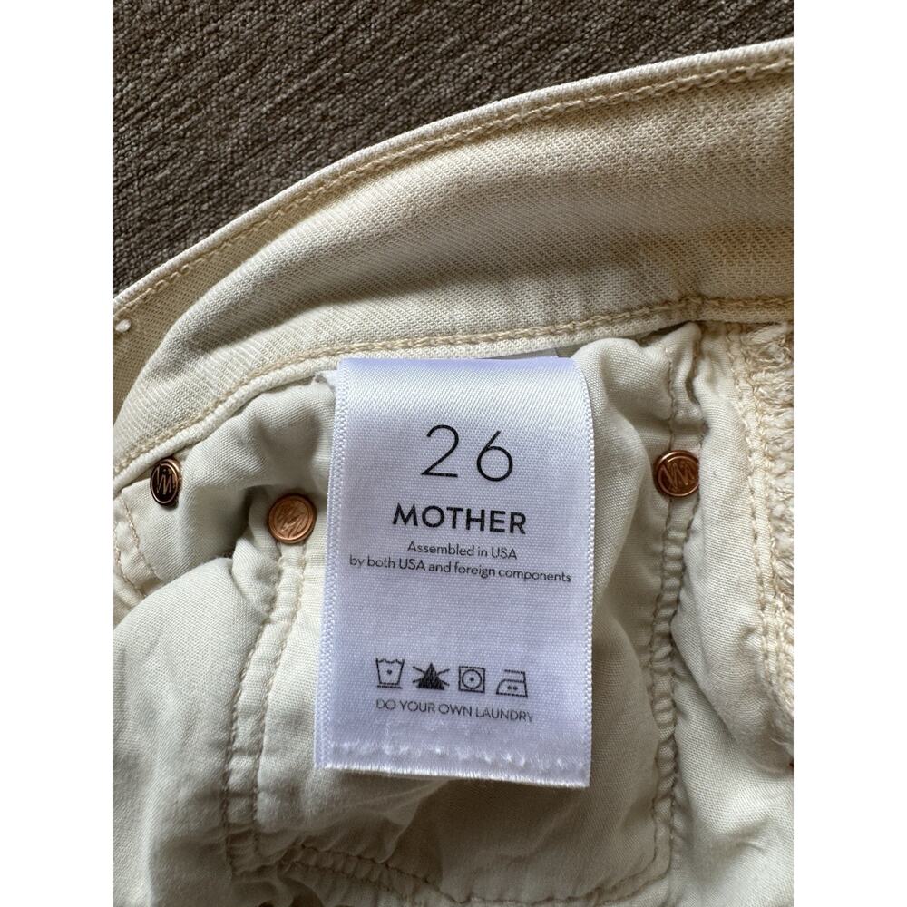 Mother Jeans The Ditcher Crop In Chalk It Up Tan Beige Size 26 High Waist - Picture 6 of 11
